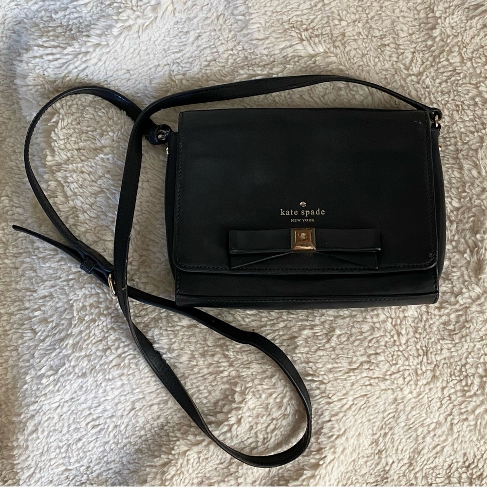 Kate Spade Black Leather Crossbody Bag